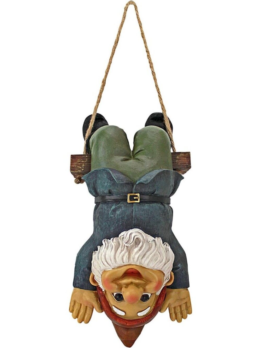 Whimsical Swinging Gnome Statue - Alfie the Acrobat Garden Decor, Unique Gift